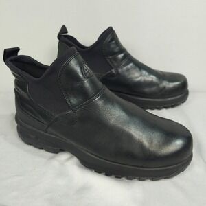 Vtg Nike Air ACG Poway Boots Men 11 Black Leather Pull On 2001 Chelsea Chukka